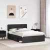 vidaXL Estructura de cama Negro 160 x 200 cm Madera de pino macizo