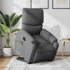 vidaXL Sill&oacute;n de masaje el&eacute;ctrico reclinable elevable tela gris oscuro