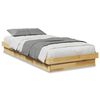 vidaXL Estructura de cama sin colch&oacute;n 90x190 cm madera maciza de roble