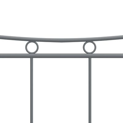 vidaXL Estructura de cama de metal gris 140x200 cm