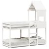 vidaXL Cama litera con techo madera maciza de pino blanco 75x190 cm