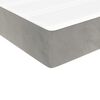 vidaXL Cama box spring con colch&oacute;n terciopelo gris claro 90x190 cm