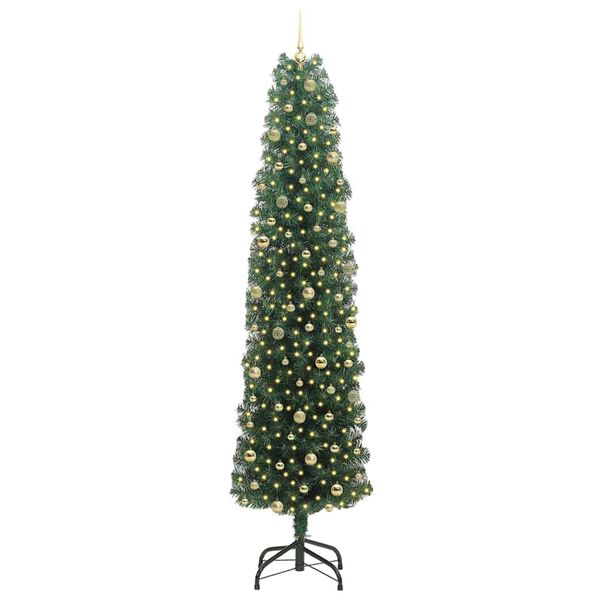 vidaXL &Aacute;rbol de Navidad artificial Verde 240 cm PVC, Acero y Pl&aacute;stico