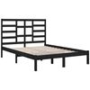 vidaXL Estructura de cama sin colchón madera maciza negro 140x190 cm