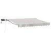 vidaXL Armaz&oacute;n de toldo manual con LEDs Gris claro y blanco. 2,5 x 2 m