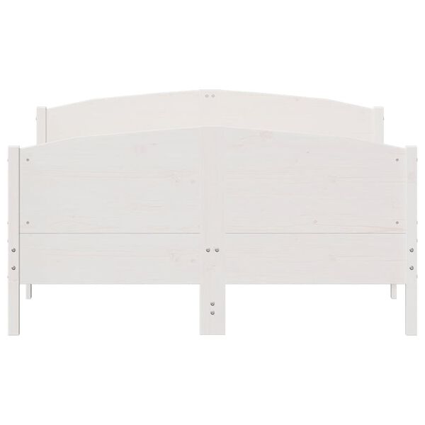 vidaXL Estructura de cama sin colch&oacute;n madera de pino blanca 120x200 cm