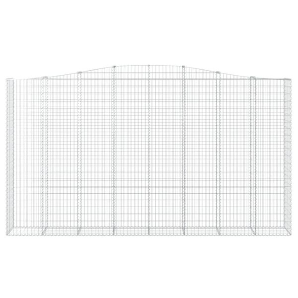 vidaXL Cestas de gaviones 10 uds forma de arco hierro 400x50x220/240cm