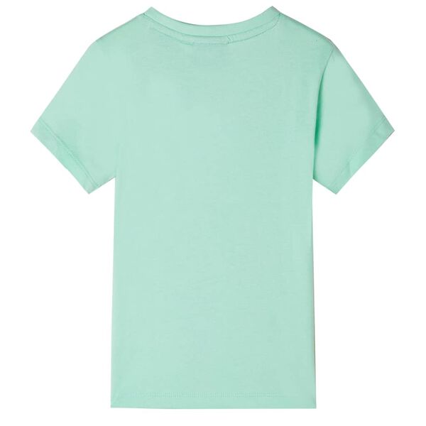 Camiseta infantil de manga corta verde claro 104