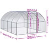 vidaXL Gallinero de exterior de acero galvanizado 3x4x2 m