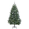 vidaXL &Aacute;rbol de Navidad artificial con bisagras 300 LED y bolas 270 cm