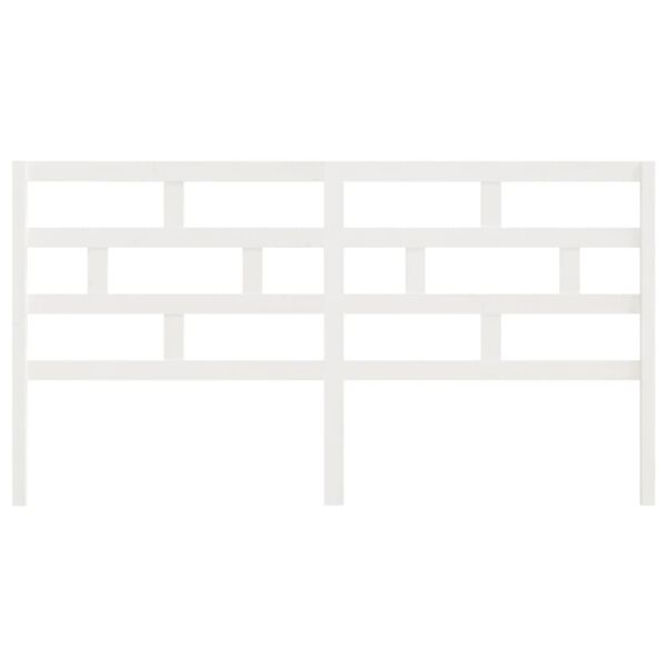 vidaXL Cabecero de cama madera maciza de pino blanco 206x4x100 cm