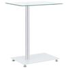 vidaXL Mesa auxiliar en U vidrio templado transparente 45x30x58 cm