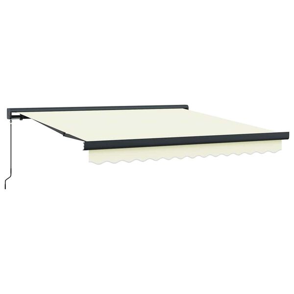 vidaXL Toldo retr&aacute;ctil aluminio y tela color crema 3x2,5 m