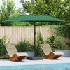 vidaXL Parasol de jardín Verde 385 x 209 x 244 cm tela