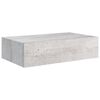 vidaXL Estante de pared con cajón 2 uds MDF gris hormigón 40x23,5x10cm