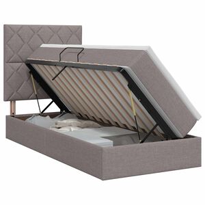 vidaXL Cama con almacenamiento y colch&oacute;n Topo 100 x 200 cm tela