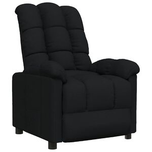 vidaXL Sill&oacute;n reclinable de tela negro