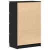 vidaXL Aparador de madera contrachapada negro 60x35x98,5 cm