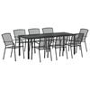 vidaXL Conjunto de Comedor de Jard&iacute;n 9 uds. Antracita