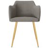 vidaXL Sillas de comedor 4 unidades terciopelo gris claro