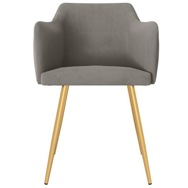 vidaXL Sillas de comedor 4 unidades terciopelo gris claro