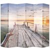 vidaXL Biombo divisor plegable 228x170 cm lago