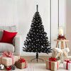 vidaXL &Aacute;rbol de Navidad Artificial Preiluminado Negro 120 cm PVC