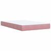 vidaXL Cama box spring con colch&oacute;n terciopelo rosa 120x190 cm