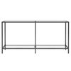 vidaXL Mesa consola vidrio templado transparente 160x35x75,5 cm