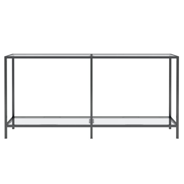 vidaXL Mesa consola vidrio templado transparente 160x35x75,5 cm