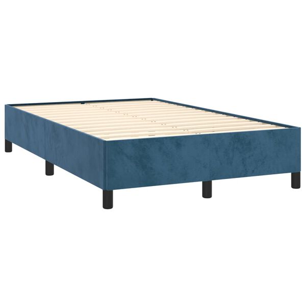 vidaXL Estructura de cama sin colch&oacute;n terciopelo azul oscuro 120x200cm