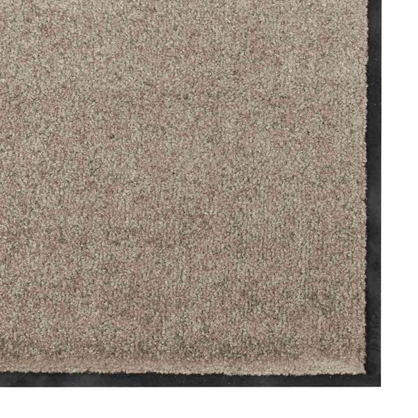 vidaXL Felpudo Otro Beige y Negro 120 x 250 cm Polipropileno y vinilo