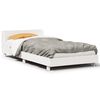 vidaXL Estructura de cama sin colch&oacute;n madera maciza blanca 75x190 cm