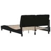 vidaXL Estructura de cama sin colch&oacute;n tela negro 140x190 cm