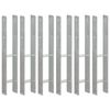 vidaXL Anclajes de valla 6 uds acero galvanizado plateado 9x6x60 cm