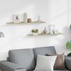 vidaXL Estantes de pared 2 unidades blanco y roble Sonoma 80x9x3 cmm