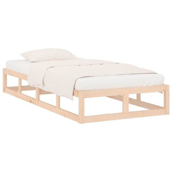 vidaXL Estructura de cama de madera maciza 100x200 cm