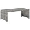 vidaXL Set de muebles de jard&iacute;n 5 pzas y cojines rat&aacute;n sint&eacute;tico gris