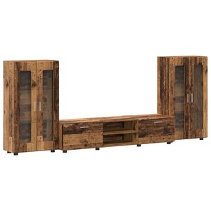 vidaXL Conjunto de mueble de TV FLORIN 3 pcs Madera vieja