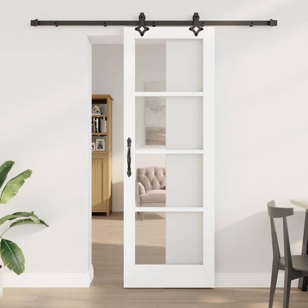 vidaXL Puerta Corredera ORKDAL y Negro 73,5 x 211 cm
