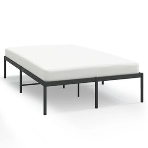 vidaXL Estructura de cama sin colch&oacute;n metal negro 120x190 cm