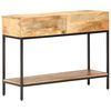 vidaXL Mesa consola de madera maciza de mango 100x35x76 cm