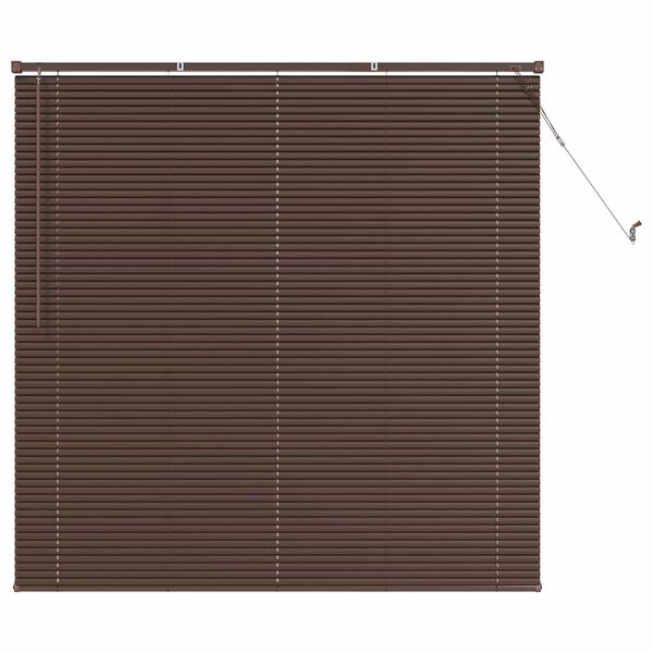 vidaXL Persiana Veneciana Marr&oacute;n Oscuro con Patr&oacute;n 150 x 140 cm PVC