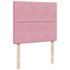 vidaXL Cama box spring con colch&oacute;n terciopelo rosa 120x190 cm