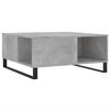 vidaXL Mesa de centro madera contrachapada gris hormig&oacute;n 80x80x36,5 cm