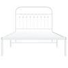 vidaXL Estructura cama sin colchón con cabecero metal blanco 100x200cm
