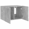 vidaXL Mueble de TV de pared con luces LED gris hormig&oacute;n 60x35x41 cm
