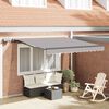 vidaXL Toldo Retr&aacute;ctil Manual Gris claro 350 x 250 cm tela