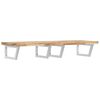 vidaXL Estante de lavabo de pared acero y madera maciza de acacia