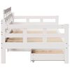 vidaXL Sof&aacute; cama con cajones madera maciza de pino blanco 90x200 cm